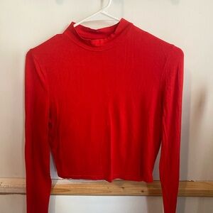 Red Long Sleeve Women's Top